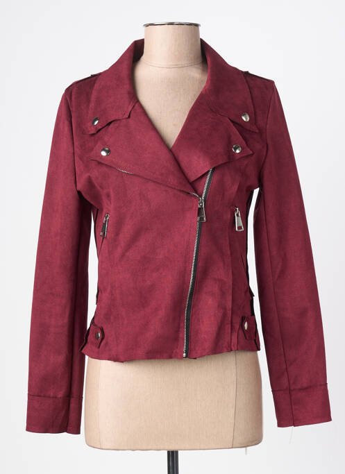 Veste chic manches longues rouge JOLIFLY & JUSTINE Y femme