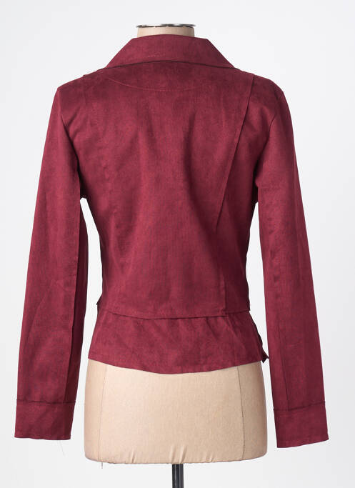 Veste chic manches longues rouge JOLIFLY & JUSTINE Y femme