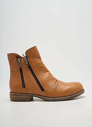 Bottines/boots talon bas talon plat jusqu'à 3cm marron ELUE PAR NOUS femme