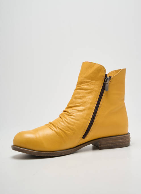 Bottines/boots talon bas talon plat jusqu'à 3cm jaune ELUE PAR NOUS femme