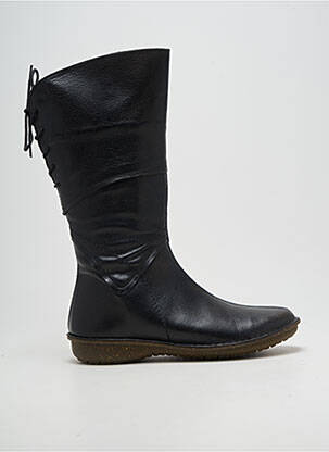 Bottes bout rond talon plat jusqu'à 3cm noir ARIMA femme