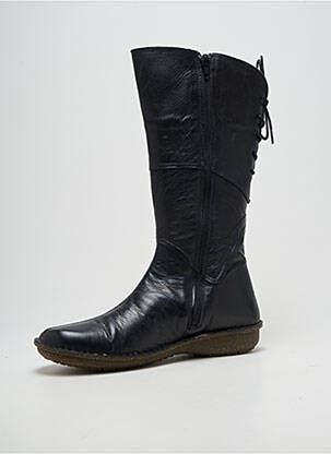 Bottes bout rond talon plat jusqu'à 3cm noir ARIMA femme