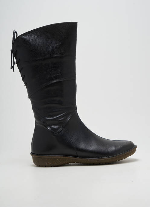 Bottes bout rond talon plat jusqu'à 3cm noir ARIMA femme