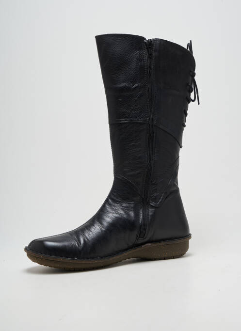 Bottes bout rond talon plat jusqu'à 3cm noir ARIMA femme