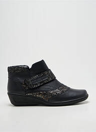 Bottines/boots tissage satiné talon plat jusqu'à 3cm noir OTTILIA femme