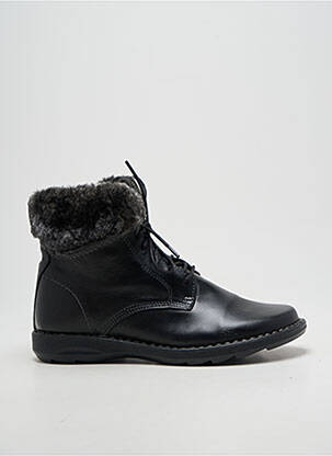 Bottines/boots tissage satiné talon plat jusqu'à 3cm noir ARIMA femme