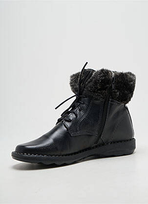 Bottines/boots tissage satiné talon plat jusqu'à 3cm noir ARIMA femme