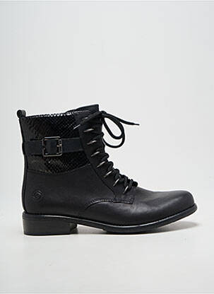 Bottines/boots matière lisse talon plat jusqu'à 3cm noir REMONTE femme