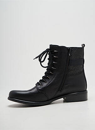 Bottines/boots matière lisse talon plat jusqu'à 3cm noir REMONTE femme