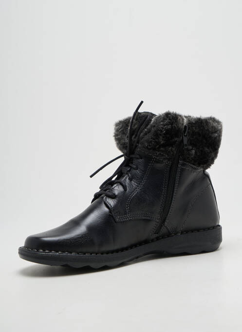 Bottines/boots fermeture zip et lacets talon plat jusqu'à 3cm noir ARIMA femme