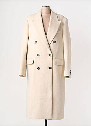 Manteau long coupe cintrée sans capuche beige GERARD DAREL femme