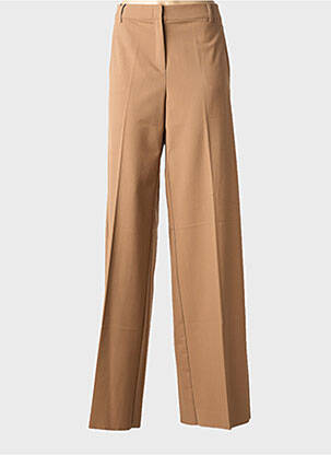 Pantalon droit tissage crêpe taille normale marron MARELLA femme