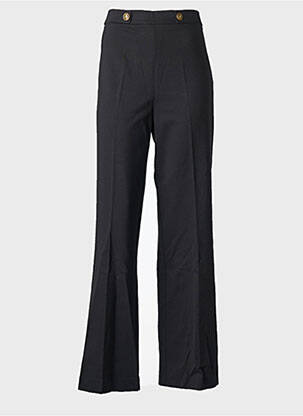 Pantalon flare taille à pinces taille haute noir TWINSET femme