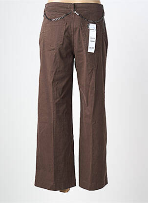 Pantalon 7/8 tissage popeline taille normale marron LIU JO femme