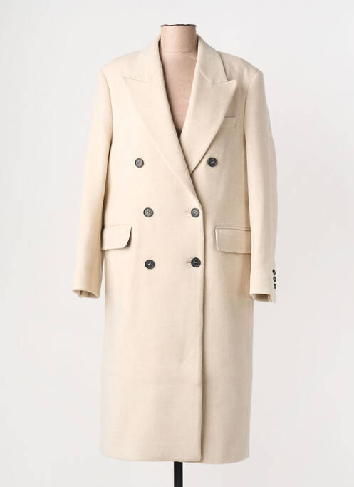 Manteau long coupe cintrée sans capuche beige GERARD DAREL femme