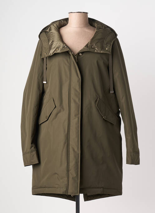 Doudoune poches a capuche vert EMME M femme