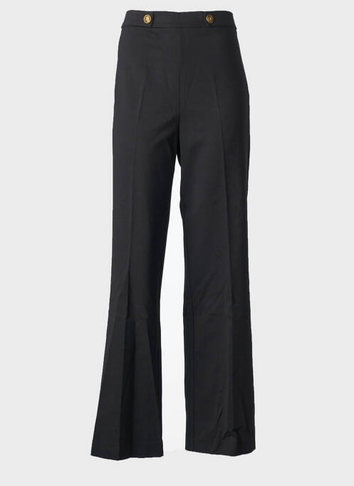 Pantalon flare taille à pinces taille haute noir TWINSET femme