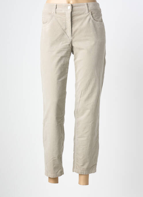 Pantalon 7/8 stretch taille normale beige LUISA CERANO femme