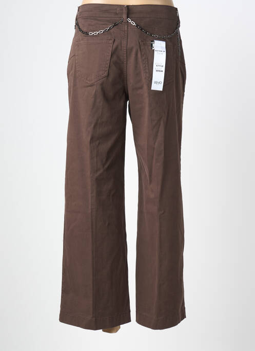 Pantalon 7/8 tissage popeline taille normale marron LIU JO femme