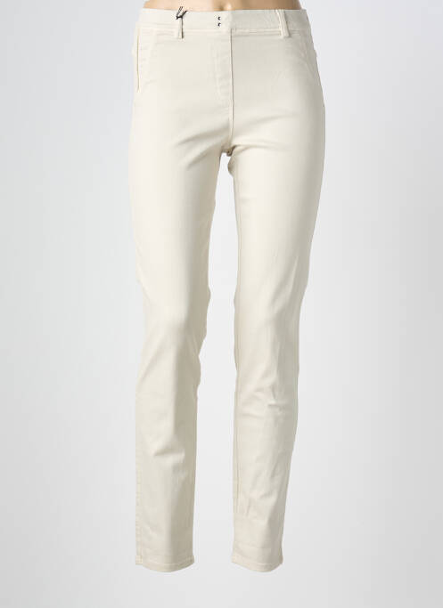 Jeans coupe slim stretch taille normale beige EAST DRIVE femme