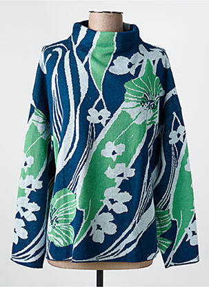 Pull coupe droite manches longues bleu ESCORPION femme