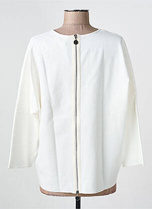 Top col rond manches longues blanc ORTO BOTANICO femme