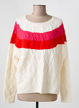 Pull resserrée sur le bas manches longues beige ESTHEME femme