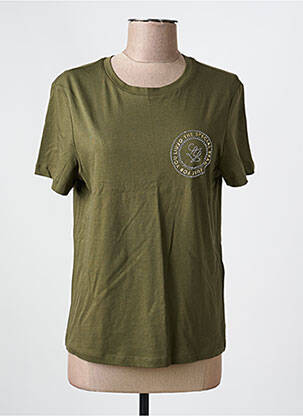 T-shirt coupe droite manches courtes vert LIU  JO femme