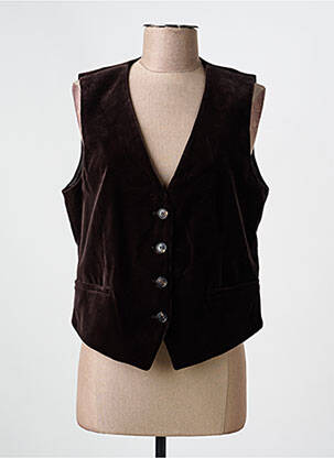 Gilet sans manche poches marron GERARD DAREL femme