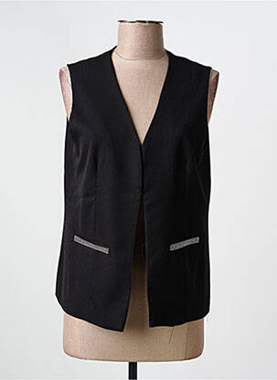 Gilet sans manche col v noir EMA BLUE'S femme