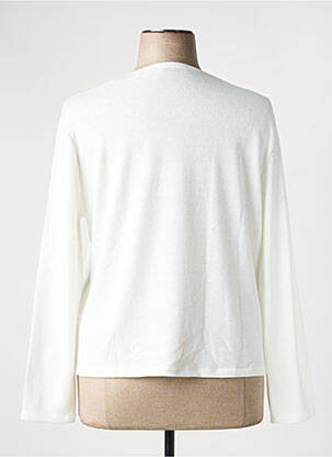 Pull coupe droite manches longues blanc ESCORPION femme