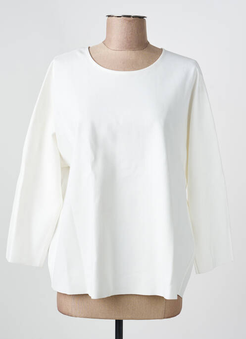 Top col rond manches longues blanc ORTO BOTANICO femme