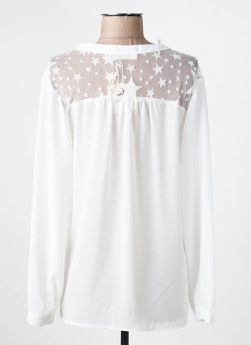 Blouse manches longues manches longues blanc EMA BLUE'S femme