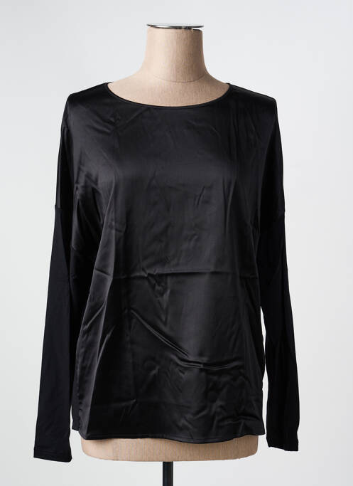 Top col rond manches longues noir OSCALITO femme