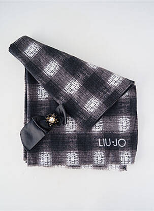 Echarpe imprimé carreaux noir LIU JO femme
