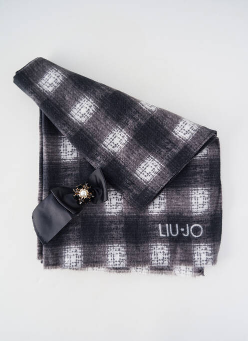 Echarpe imprimé carreaux noir LIU JO femme