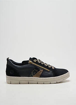 Baskets fermeture zip et lacets talon plat jusqu'à 3cm noir REMONTE femme