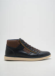 Baskets fermeture zip et lacets bout rond bleu ARID homme