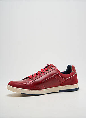 Baskets fermeture zip et lacets bout rond rouge ARID homme