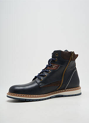Bottines/boots fermeture zip et lacets bout rond bleu ARID homme
