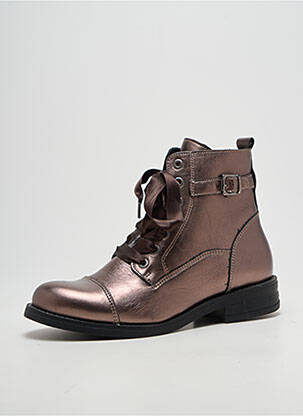 Bottines/boots talon bas talon plat jusqu'à 3cm marron REBELLES femme