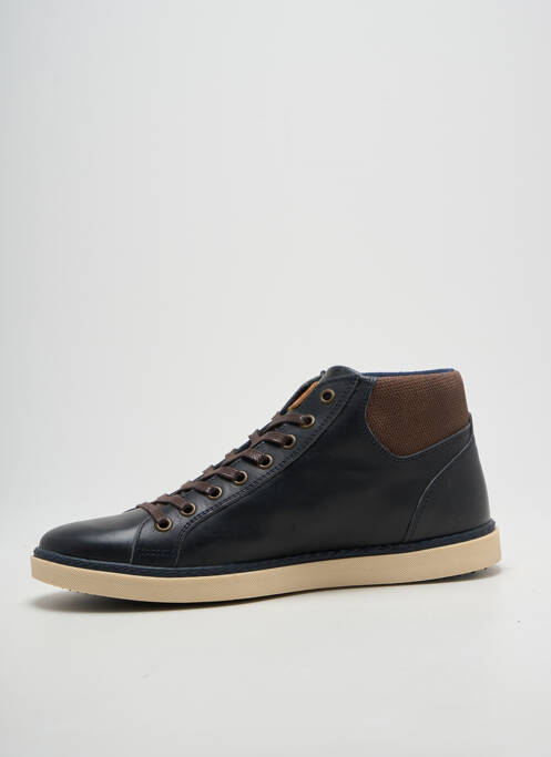 Baskets fermeture zip et lacets bout rond bleu ARID homme