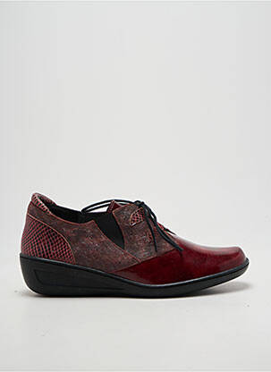 Derbies tissage satiné talon de 4 à 6cm rouge OTTILIA femme
