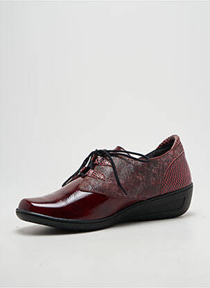 Derbies tissage satiné talon de 4 à 6cm rouge OTTILIA femme