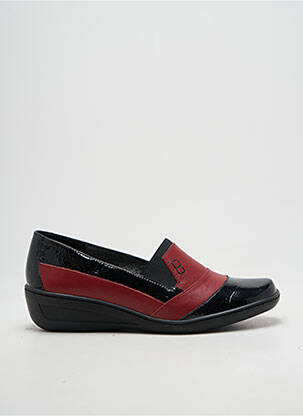 Mocassins tissage satiné talon de 4 à 6cm rouge OTTILIA femme