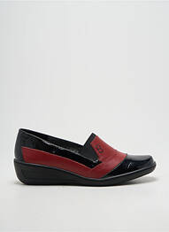 Mocassins tissage satiné talon de 4 à 6cm rouge OTTILIA femme