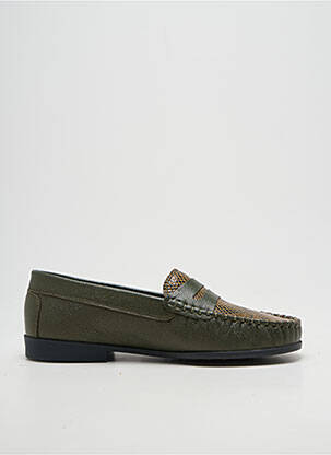 Mocassins chiquet talon plat jusqu'à 3cm vert OTTILIA femme