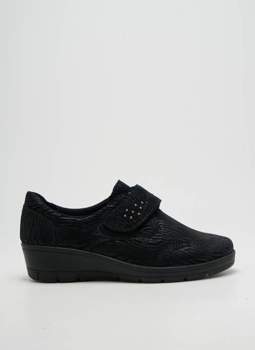 Chaussures de confort tissage satiné talon de 4 à 6cm noir ALTEX femme