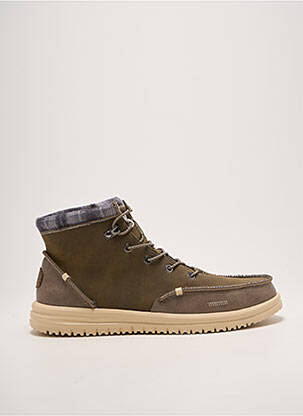 Bottines/boots fermeture elastique bout rond marron HEY DUDE homme