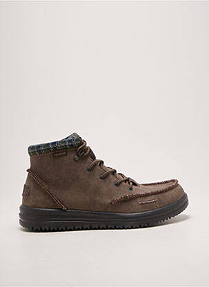 Bottines/boots fermeture elastique bout rond marron HEY DUDE homme